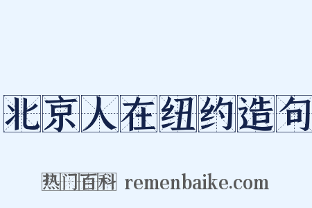 北京人在纽约造句是什么意思的图片